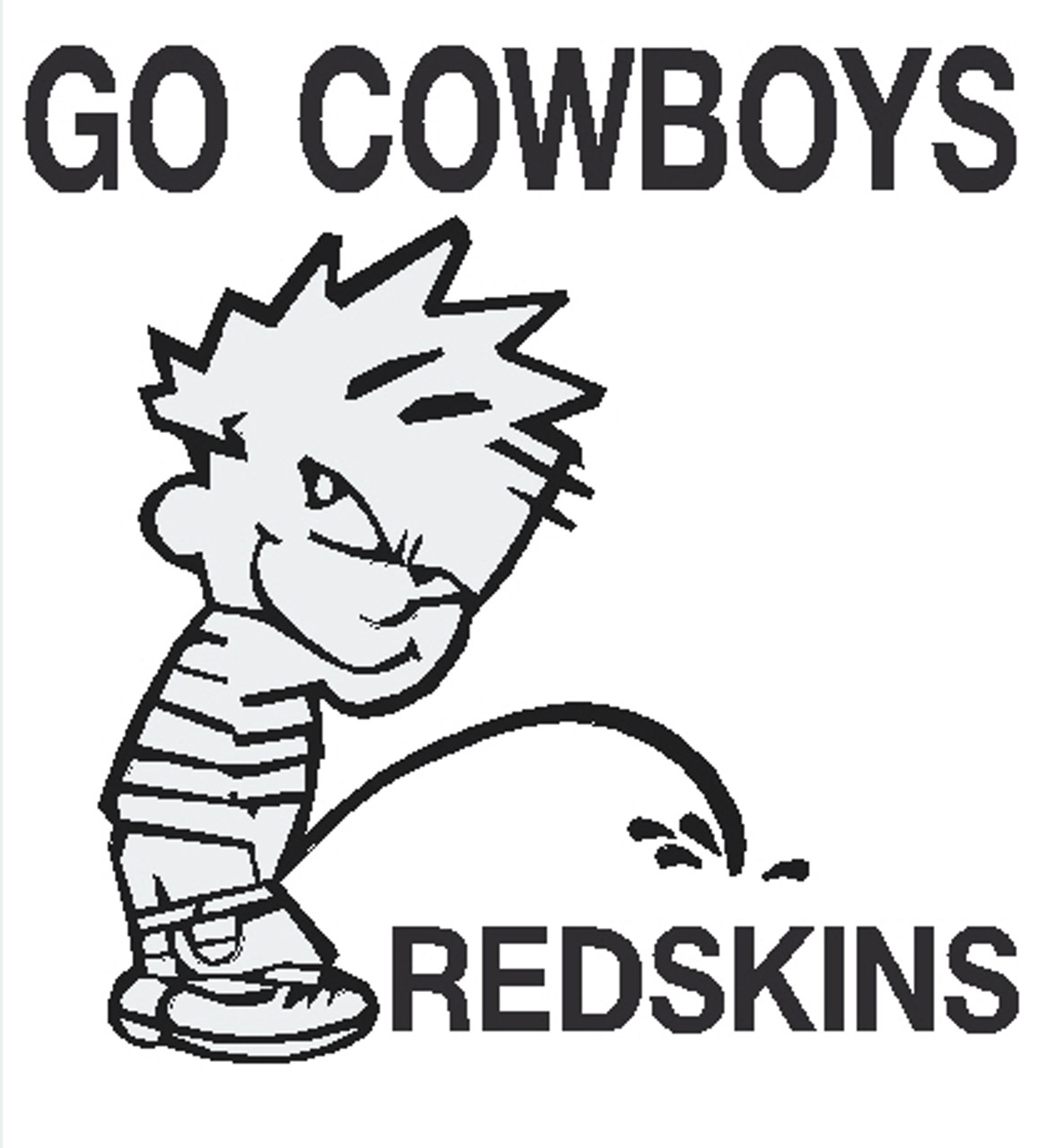 Cowboys Piss On Redskins Decal