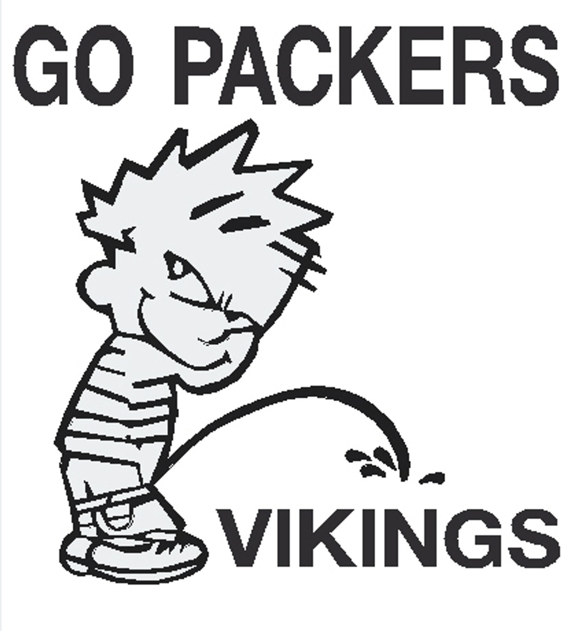 Packers piss on Vikings Decal image