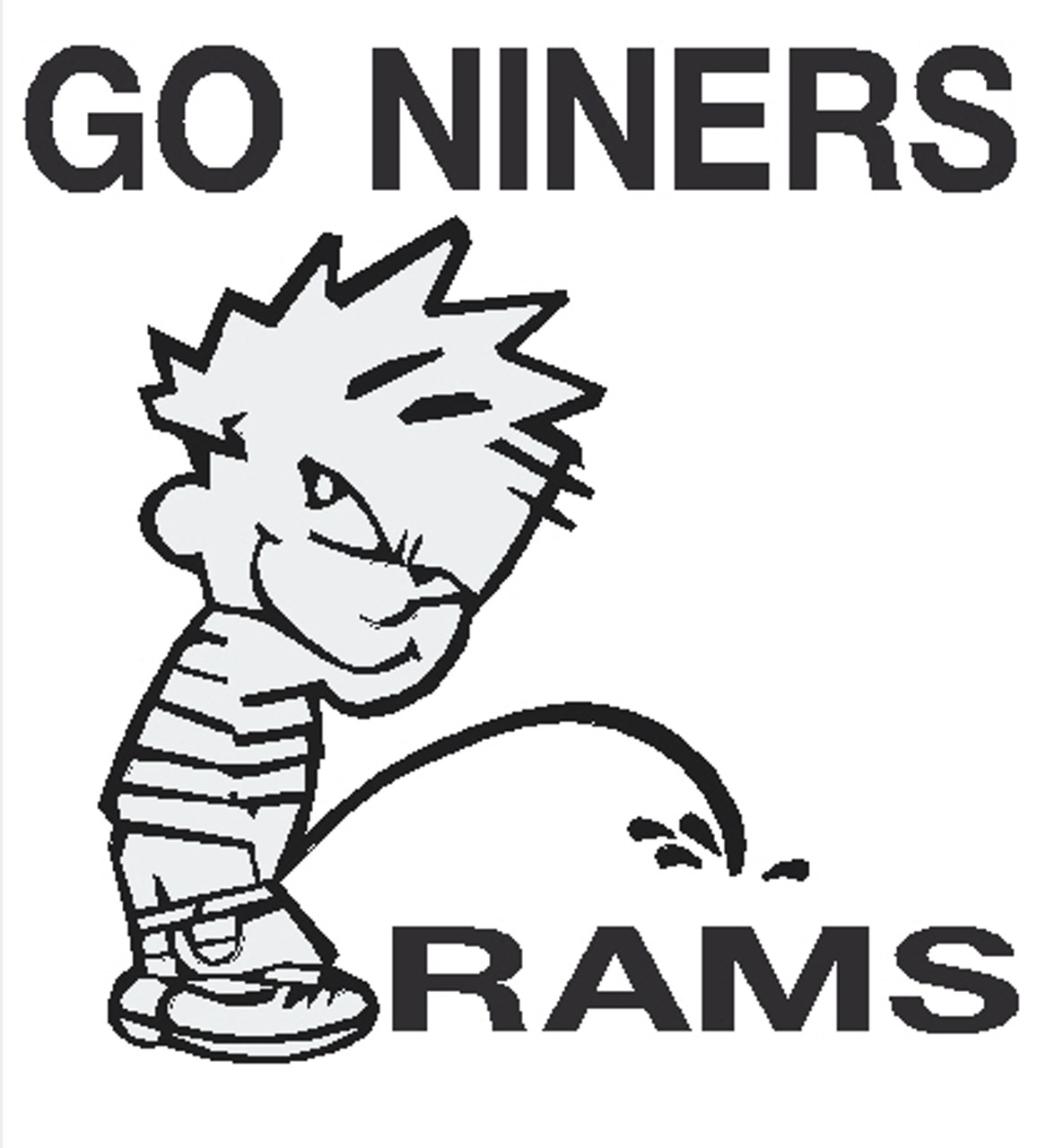 Niners piss on Rams Decal