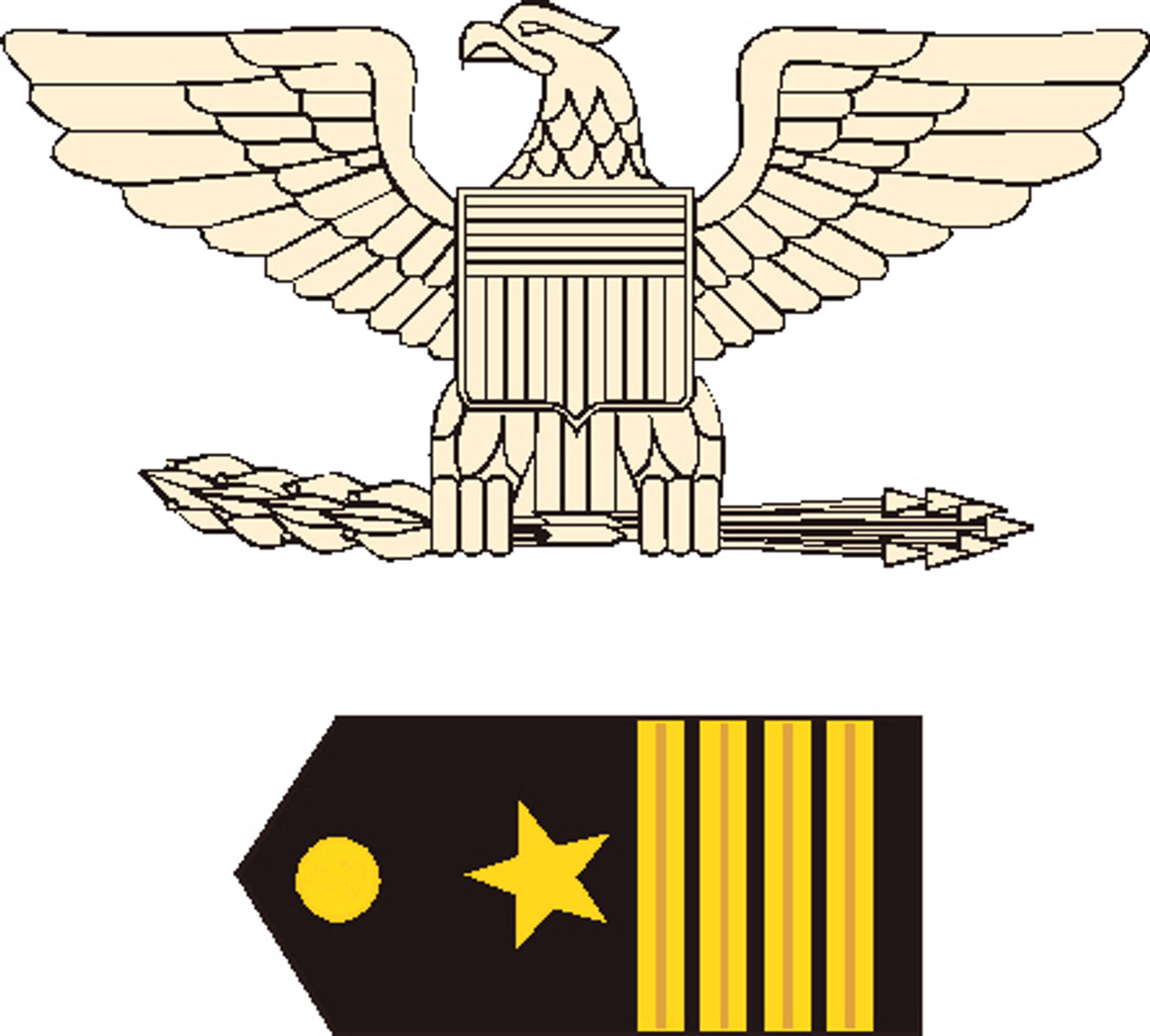 civil war us navy captain insignia