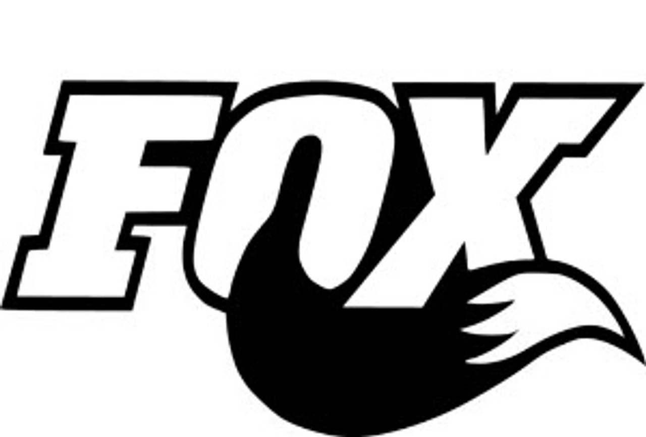 FOX RACING LOGO WITH TAIL /WHITE/ Vinyl Window Decal #FX-1 ( 3.4" x  1.6" )