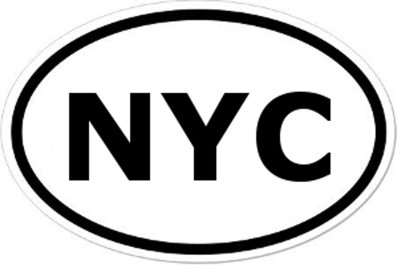 NYC Oval Bumper Sticker