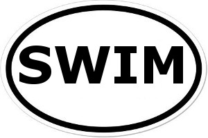SWIM Oval Bumper Sticker