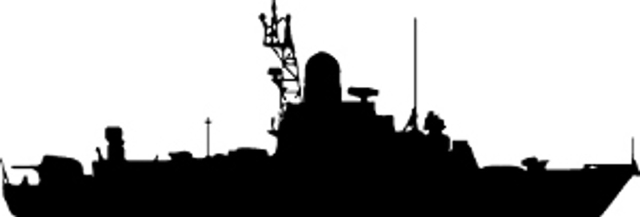 navy destroyer silhouette