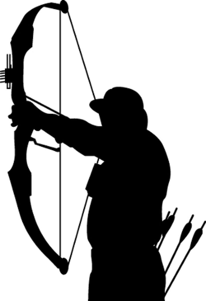 compound bow hunting silhouette