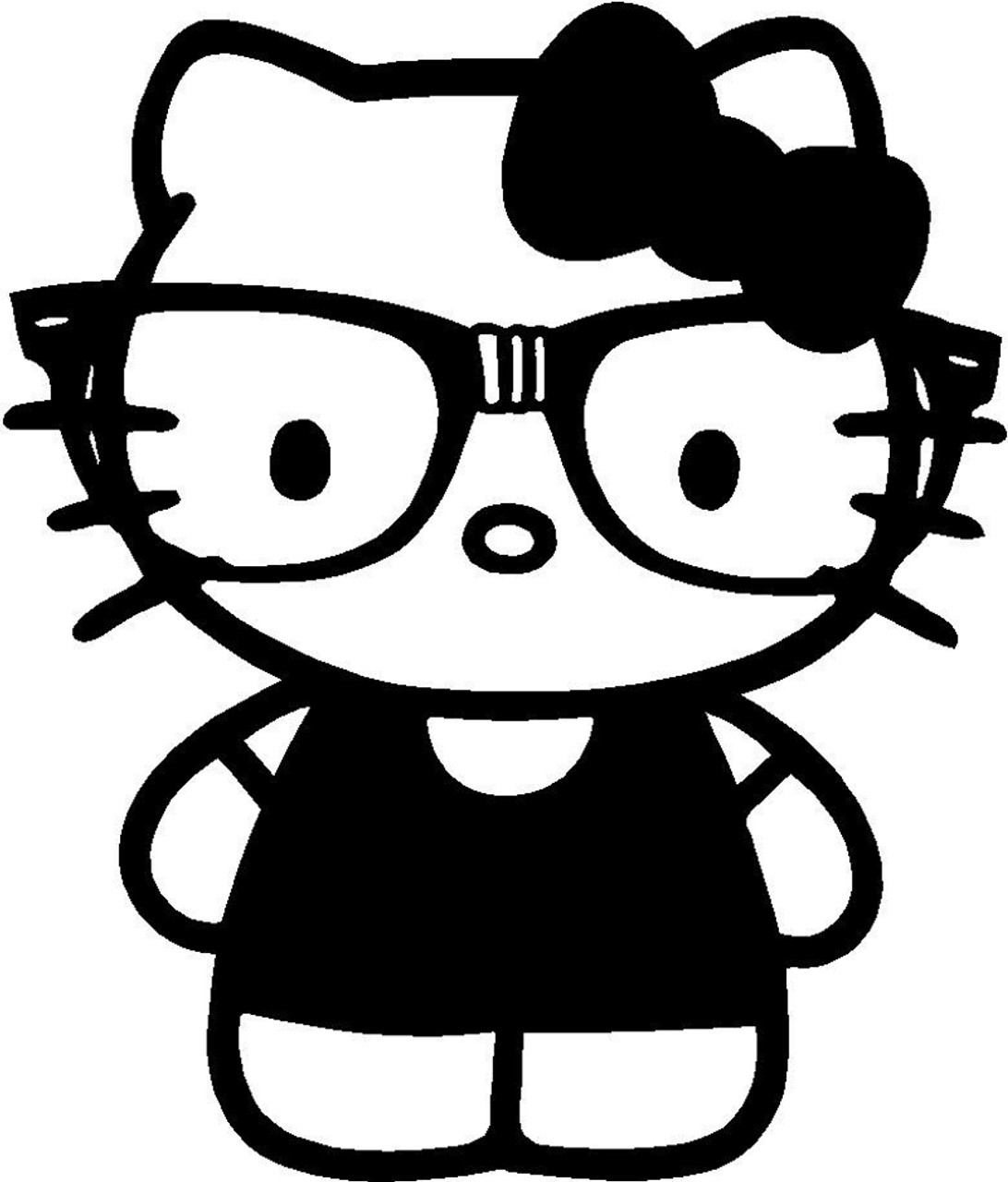 hello kitty nerd drawings