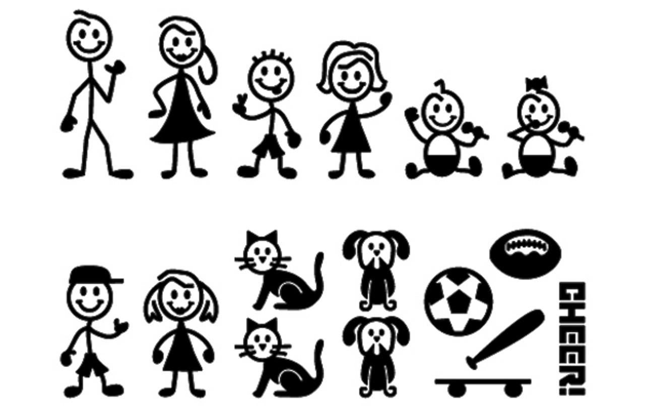 Download Stick Figure Family Pack Decals