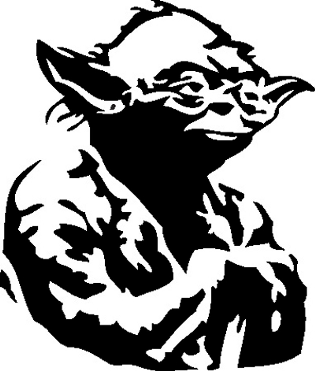 yoda silhouette black