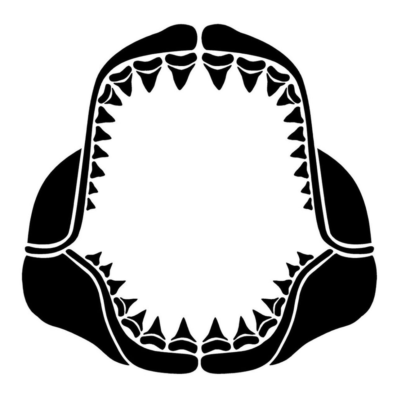 shark teeth silhouette