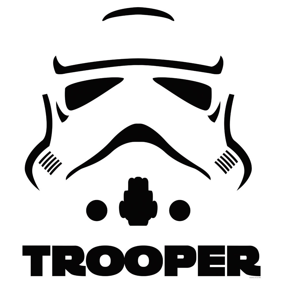 Star Wars Storm Trooper Helmet Decal 3