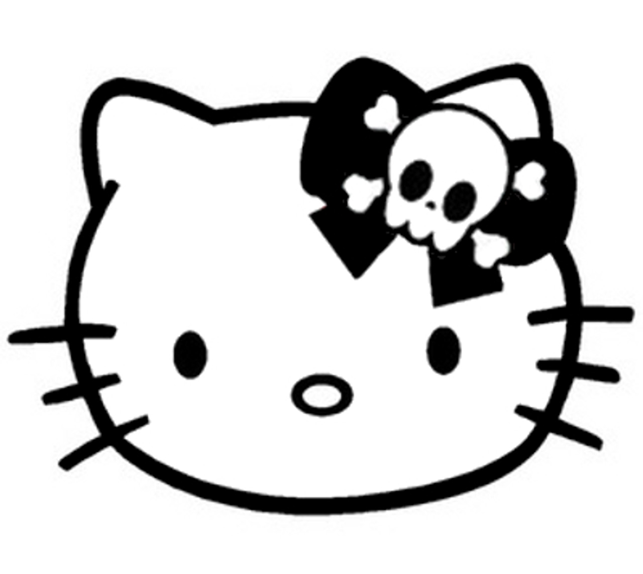 Hello Kitty Skull Bow Decal