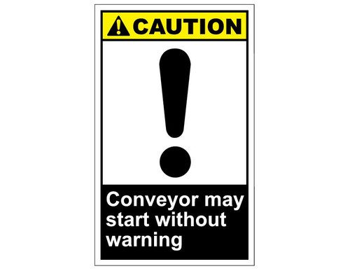 ANSI Caution Conveyor May Start Without Warning