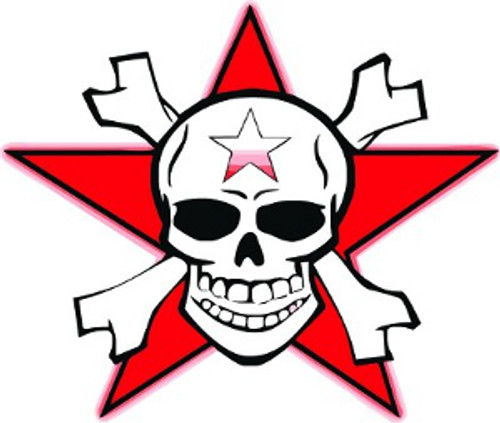 Skull & Star Color Sticker