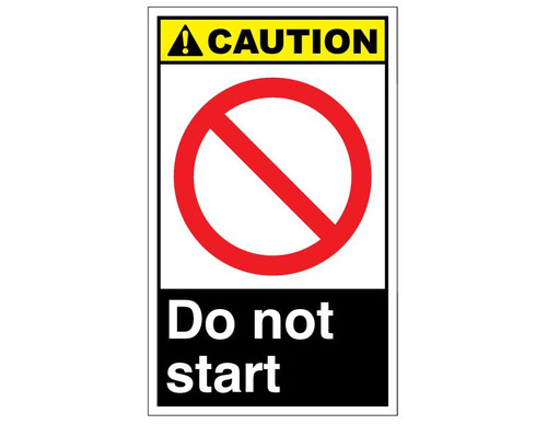 ANSI Caution Do Not Start