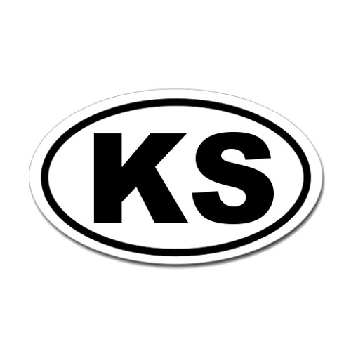 Kansas State Oval Sticker