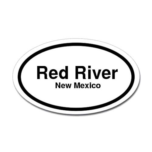 Red River New Mexico Oval Sticker