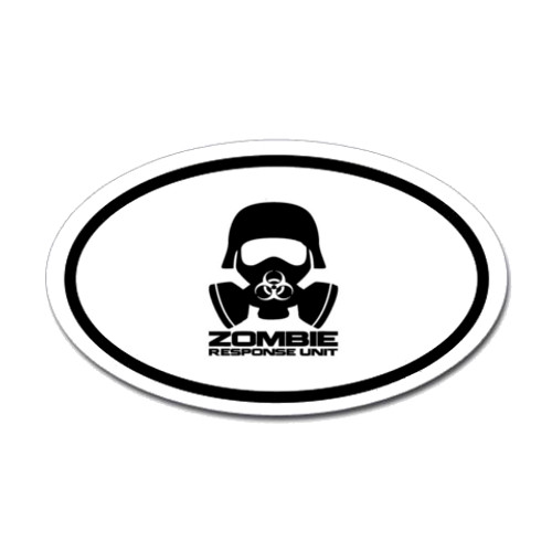 Zombie Response Unit Oval Sticker