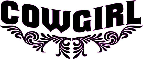 Cowgirl Text Decal