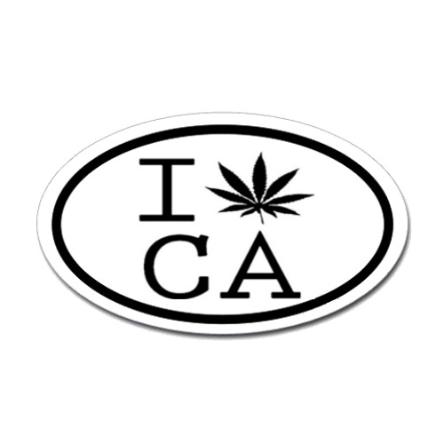 California Weed Oval Sticker