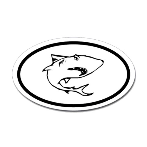 Sharks Oval Sticker