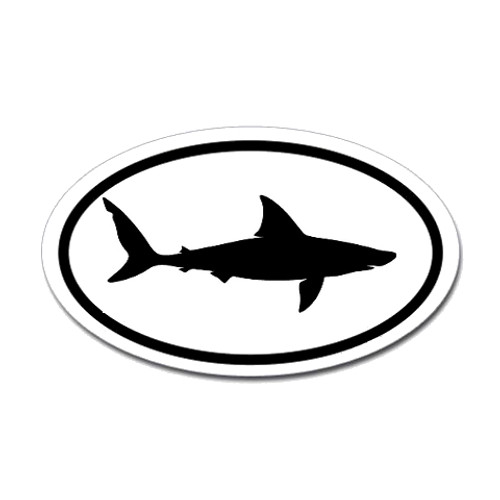 Sharks Oval Sticker