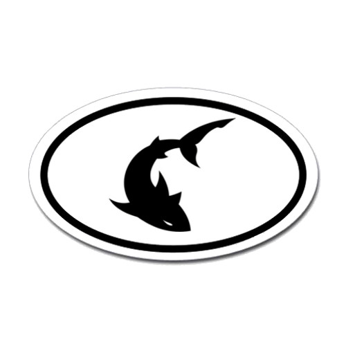 Sharks Oval Sticker