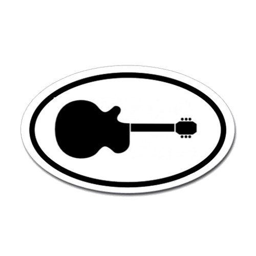 Music Oval Sticker