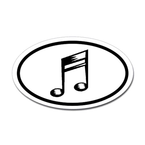 Music Oval Sticker