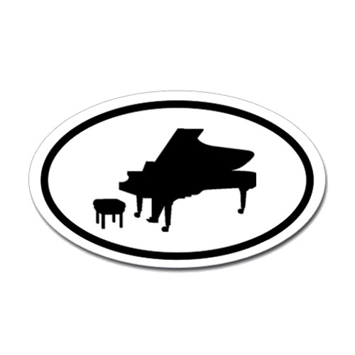 Music Oval Sticker