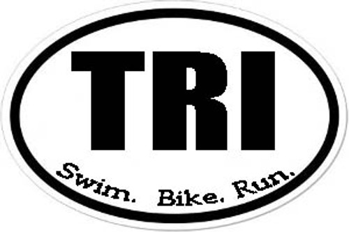 Swim, Bike, Run - TRI  -  Bumper Sticker