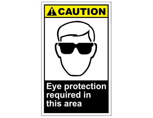 ANSI Caution Eye Protection Required In This Area