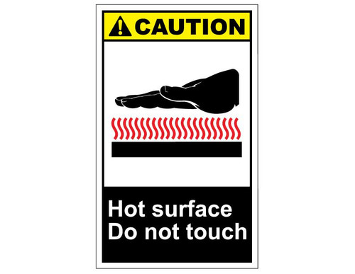 ANSI Caution Hot Surface Do Not Touch