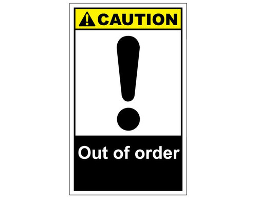 ANSI Caution Out Of Order