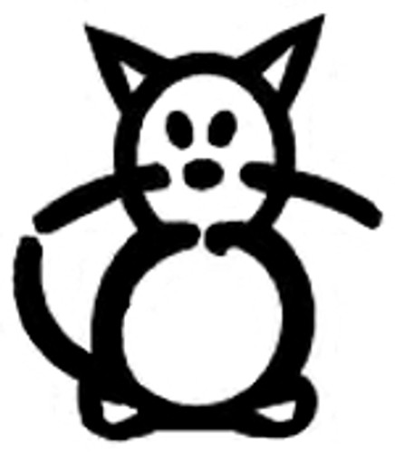 Stick Figure Pet Cat Decal