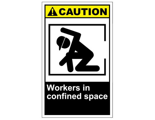 ANSI Caution Workers In Confined Space