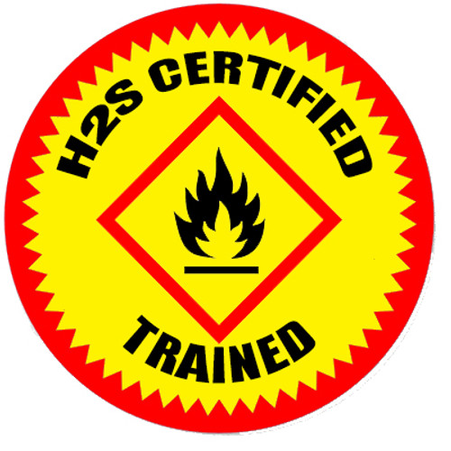 H2S Certified Trained Hardhat Sticker