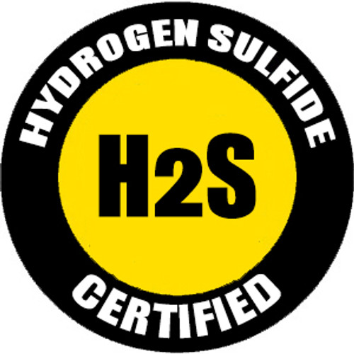 Hydrogen Sulfide Certified Hardhat Sticker
