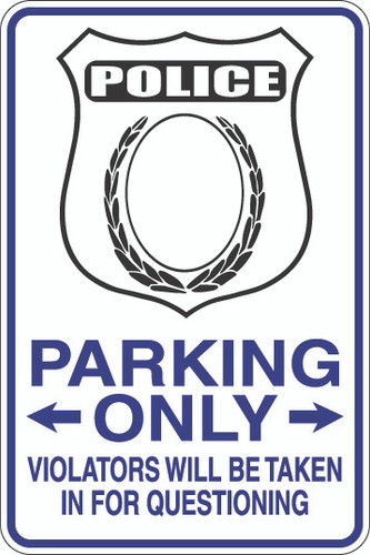 Police Parking Only Sign