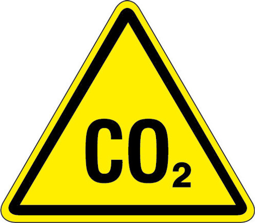 CO2 Hazard (ISO Triangle Hazard Symbol)