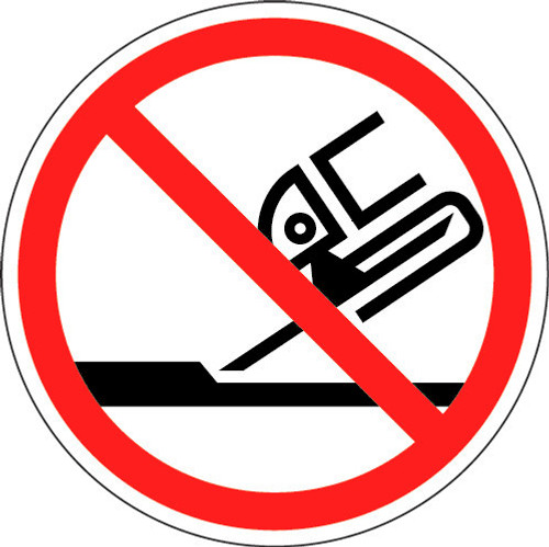 Do Not Use For Face Grinding (ISO Prohibition Symbol)