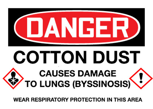 GHS Danger Cotton Dust