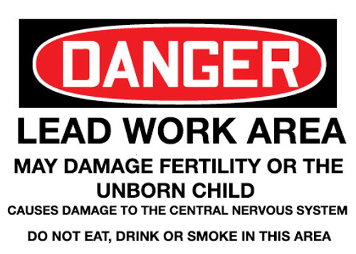 GHS Danger Lead Work Area