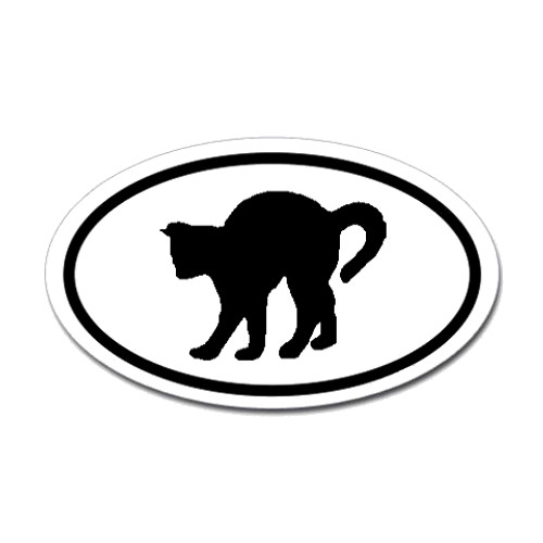 Cats Oval Bumper Sticker