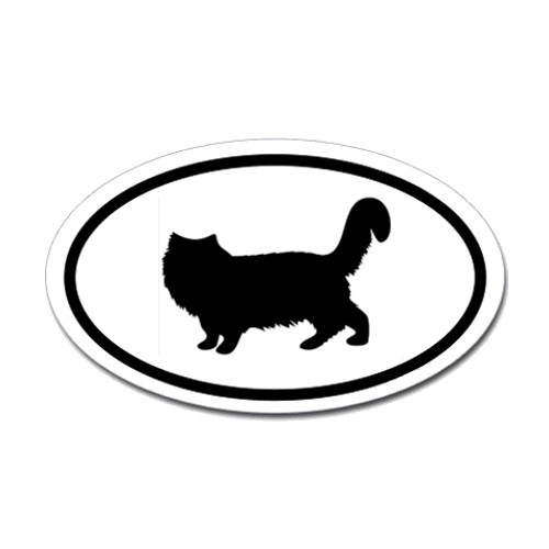 Cats Oval Bumper Sticker