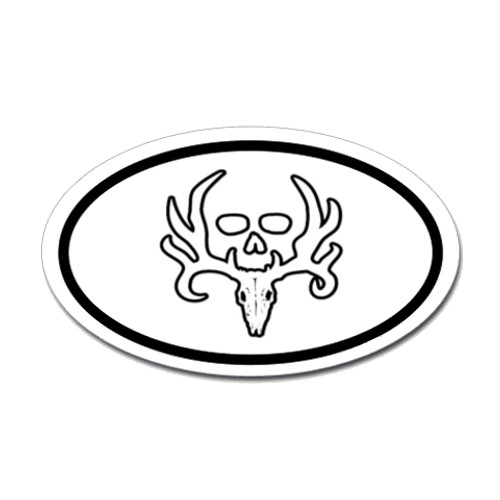 Hunting Oval Bumper Sticker