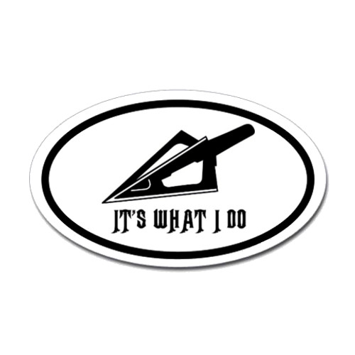 Hunting Oval Bumper Sticker