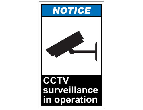 ANSI Notice CCTV Surveillance In Operation