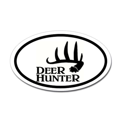 Hunting Oval Bumper Sticker