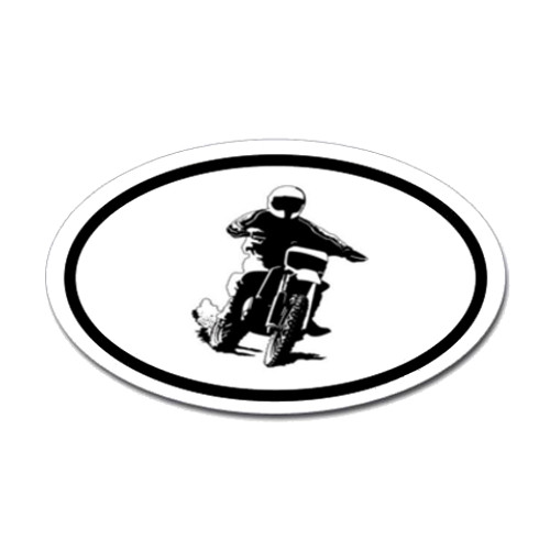 Motorcross Oval Bumper Sticker