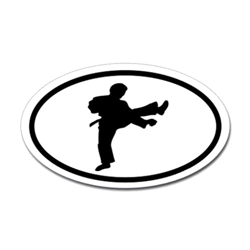 Karate Oval Bumper Sticker